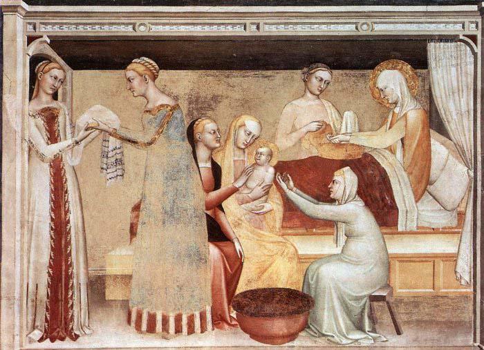 GIOVANNI DA MILANO The Birth of the Virgin oil painting picture